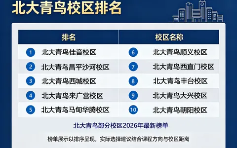 北大青鸟哪个校区项目实训强？2026年数据对比